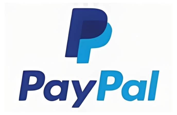 Blue PayPal logo on white background
